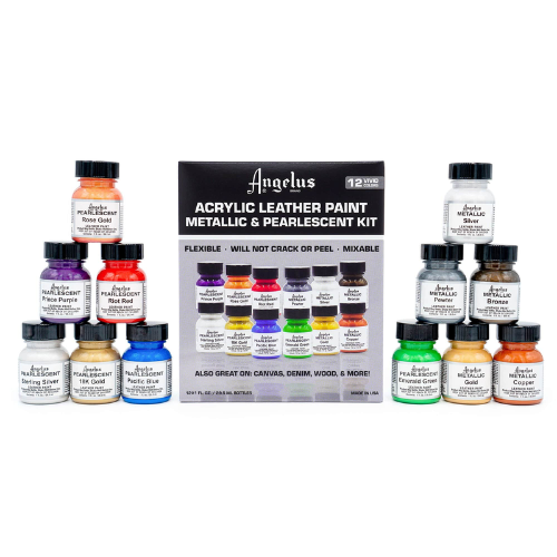 Pearlescent and Metallic Paint Kit - 12 farver